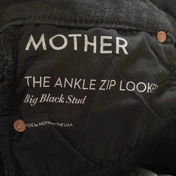 Mother jeans The Ankle Zip Looker size 28 Big Black Stud - Picture 2 of 5